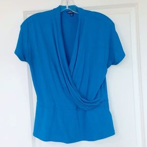 Brooks Brothers faux wrap knit top